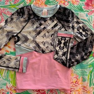 Cute Ivivva Top with palm tree sleeves